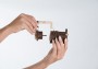 Dřevěné 3D mechanické puzzle - číselný zámek