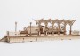 Dřevěné 3D mechanické puzzle - vlakové nádraží