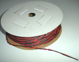 Silicone pair 0.5 QMM red and black twisted