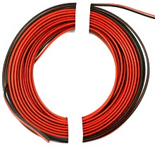 Silicone cable pair 0.34 mm ² flat