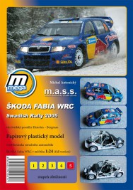 1:24 Škoda Fabia WRC, Swedish Rally 2005 + interiér (vystřihovánka)