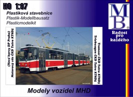 1:87 Tram ČKD Tatra KT8D5 ″DP Praha″ (new colors T6) Building Kit