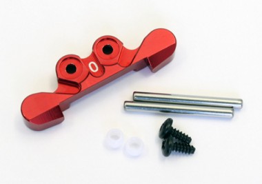 MBW-025R-0 Aluminum Rear Sus Mount (0° / Red)