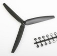 Propeller GWS HD 8x4 black 3-blade
