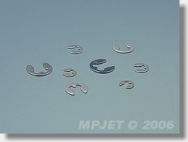 Pojistný třmenový kroužek pr.1,5 mm - 10 ks