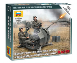 1:72 German anti-aircraft gun Flak 20 mm 38 + crew