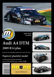 1:24 Audi A4 DTM 2009 R14 plus - vystřihovánka