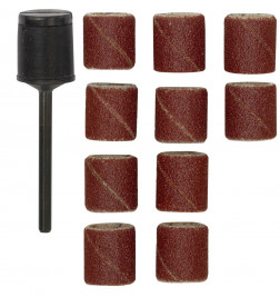 Brusná pouzdra, prstýnky pr. 10x10mm zr 150 - sada 10 ks