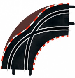 CARRERA GO/D143 crossing the curve 1/90 (2 pieces)