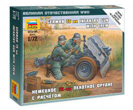 1:72 German 75 mm Infantry Gun with crew