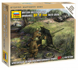 1:72 British Anti-Tank Gun Ordance QF 2 with crew