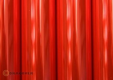 Polyesterová nažehlovací fólie ORACOVER 2m (transparentní fluorescenční červená)