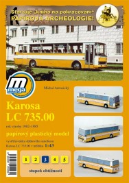 1:43 Karosa LC 735.00 dálkový autobus - vystřihovánka 