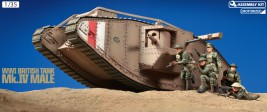 1:35 WWI British Tank Mk.IV Male + motor + 5 figurek