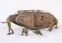 1:35 WWI British Tank Mk.IV Male + motor + 5 figurek
