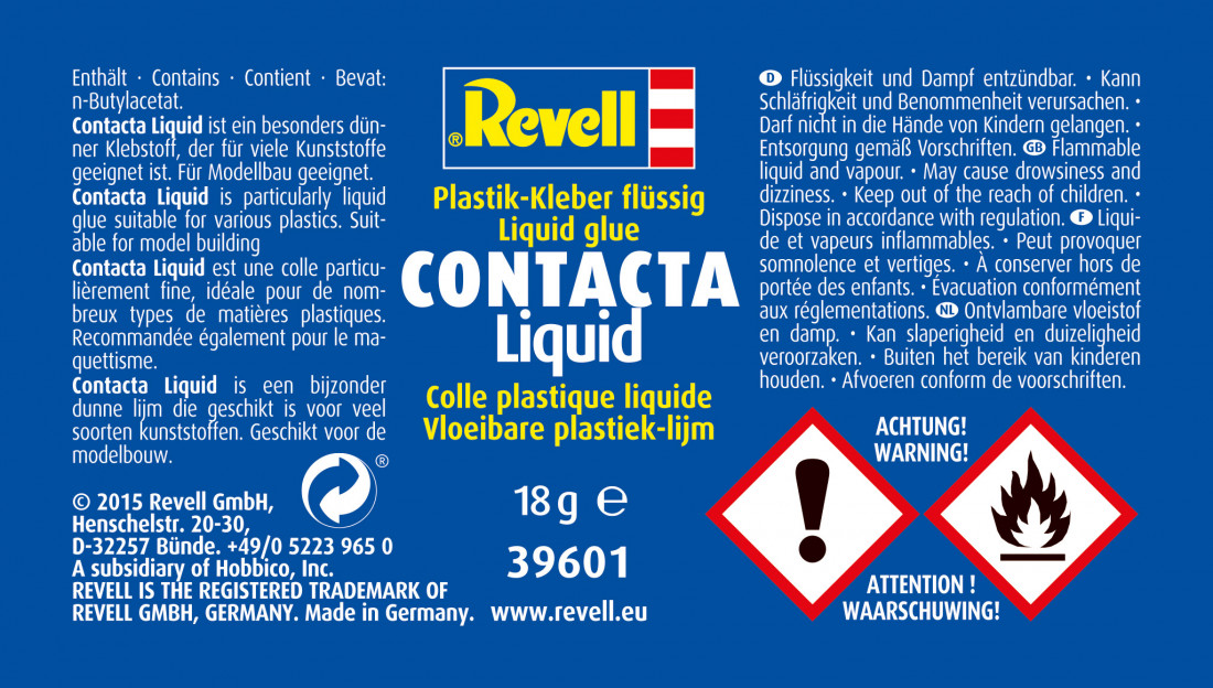 Revell Contacta Liquid 18g Modellers Glue for Plastic Kits