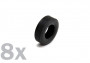 1:24 Trailer Rubber Tyres (8 pcs)