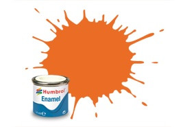 Barva Humbrol emailová č. 046 – Orange Matt (14 ml)