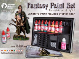 PS-05 Fantasy set akrylových barev Andrea (včetně kovové figurky)