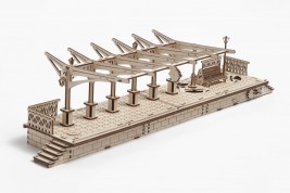 Wooden 3D Mechanical Puzzle - Railway Platform