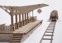 Wooden 3D Mechanical Puzzle - Railway Platform