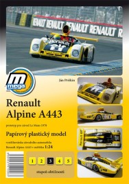 1:24 Renault Alpine A443 Le Mans 1978 - vystřihovánka
