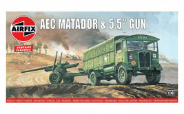 1:76 AEC Matador w/ 5,5″ Gun (Classic Kit VINTAGE Military)