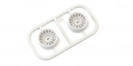 Mini-Z: Multi Wheel Narrow Offset 2.5 (White/AWD/2pcs)