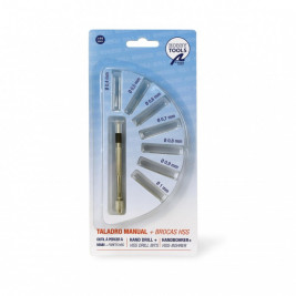 Mini Manual Hand Drill with 7 Drill Bits HSS