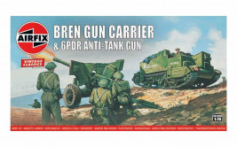 1:76 Bren Gun Carrier & 6pdr Anti-Tank Gun (Classic Kit VINTAGE Military)