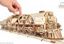 Wooden 3D Mechanical Puzzle – V-Expres Steam Train with Tender