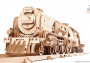 Wooden 3D Mechanical Puzzle – V-Expres Steam Train with Tender