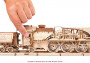 Wooden 3D Mechanical Puzzle – V-Expres Steam Train with Tender