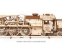 Dřevěné 3D mechanické puzzle – parní lokomotiva V-Expres s tendrem