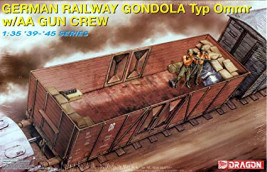 1:35 German Railway Gondola Typ Ommr w/ AA Gun Crew