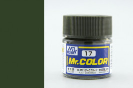 Barva Mr. Color akrylová č. 017 – RLM71 Dark Green (10 ml)