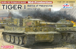 1:35 Tiger I Ausf.E Mid. Production w/ Zimmerit, Otto Carius, Malinava