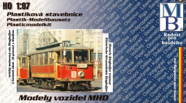 1:87 Stavebnice tramvaje Ringhoffer (5 oken), DP Praha (S-provoz)