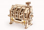 Dřevěné 3D mechanické puzzle – mechanické počítadlo.