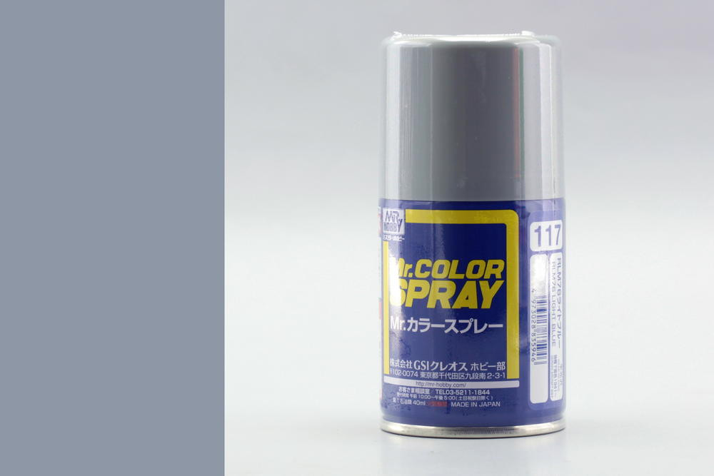 GSI/Gunze Barva Mr. Color akrylová č. 117 – RLM76 Light Blue, sprej (40 ...