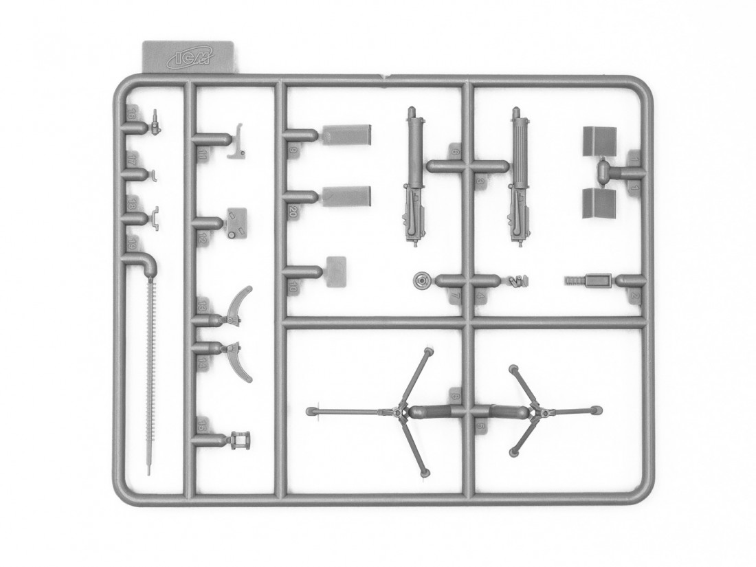Maquette ICM 1:35 équipage Mitrailleuse Vickers Britannique WWII – 2 Figurines + MG
