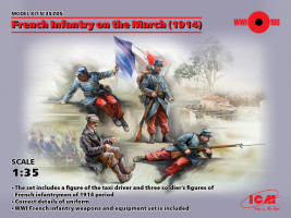 1:35 French Infantry on the March 1914