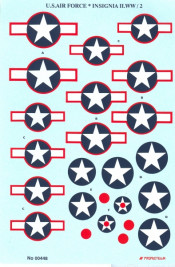 1:48 USAF/NAVY výsostné znaky (2. světová válka)