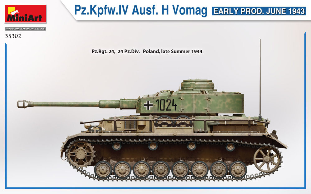 MiniArt 1:35 Pz.Kpfw.IV Ausf.H Vomag, June 1943 35302