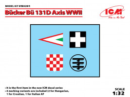 1:32 Decal for Bücker Bü 131D Axis (WWII)