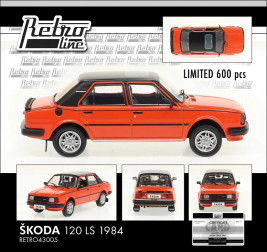 1:43 Škoda 120 LS (1984), exportní verze – oranžová/černá