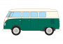 1:43 Volkswagen Type 2 1500 SP Devon Caravette, Pearl White and Velvet Green