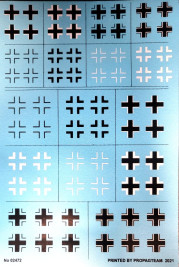 1:72 Německé Trámové kříže - German Balk Crosses