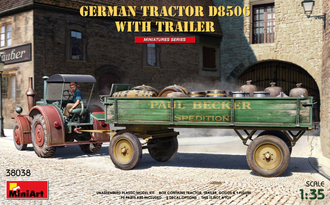 View Product - 1:35 German Tractor D8506 w/ Trailer
