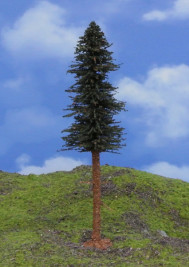 Modelářský strom – borovice s kmenem TOP, výška 15–17 cm
